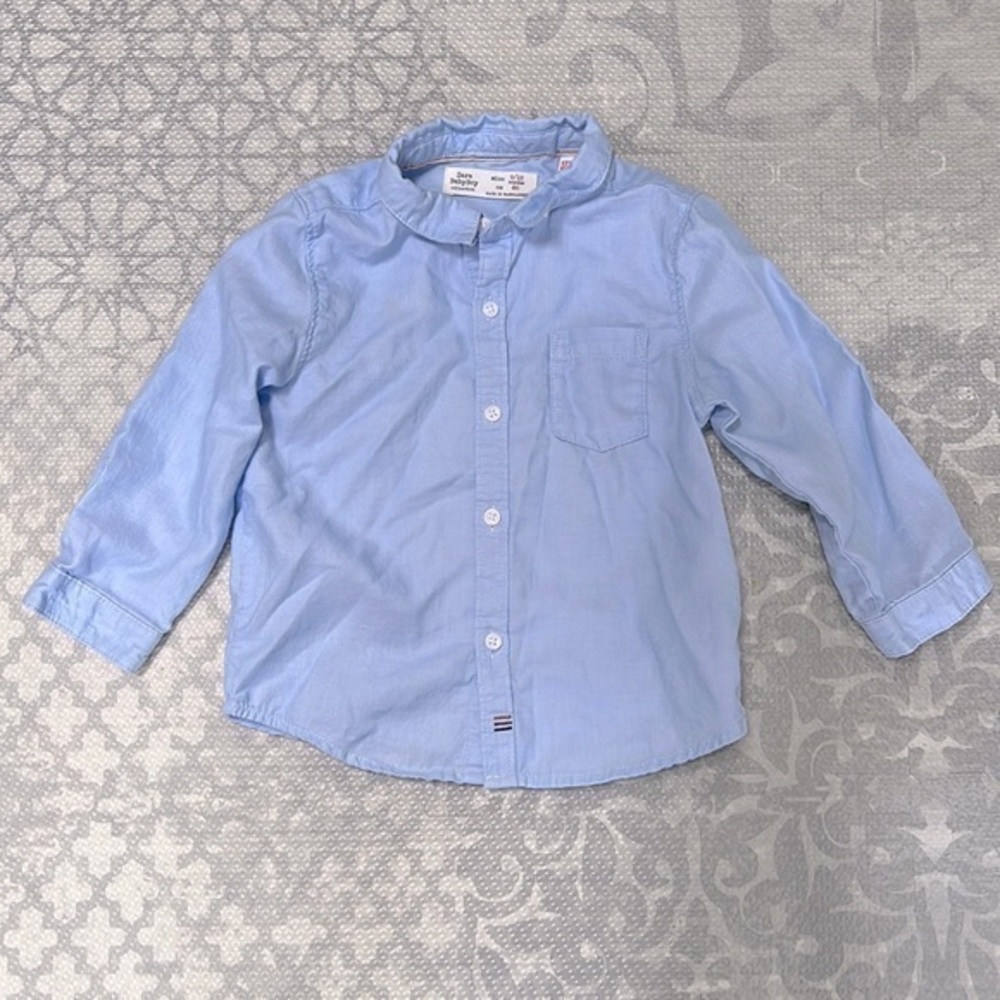 Zara Blue collared bottom down 9-12 months